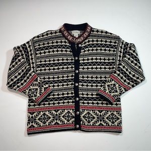 Vintage LL Bean Nordic Fair Isle Cardigan